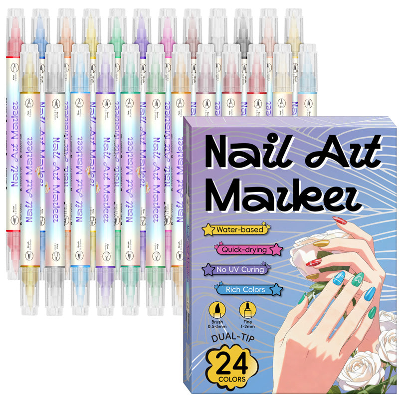 🔥Nagelkunst-Stift-Set mit zwei Spitzen
