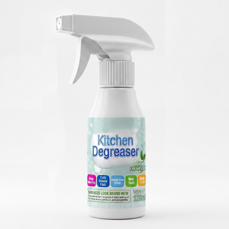 ⚡ Hochwirksamer Küchenfettlöser – Wirkt schnell und löst eingebranntes Fett. Sanft und ungiftig, sorgt für streifenfreien Glanz. 🧼✨