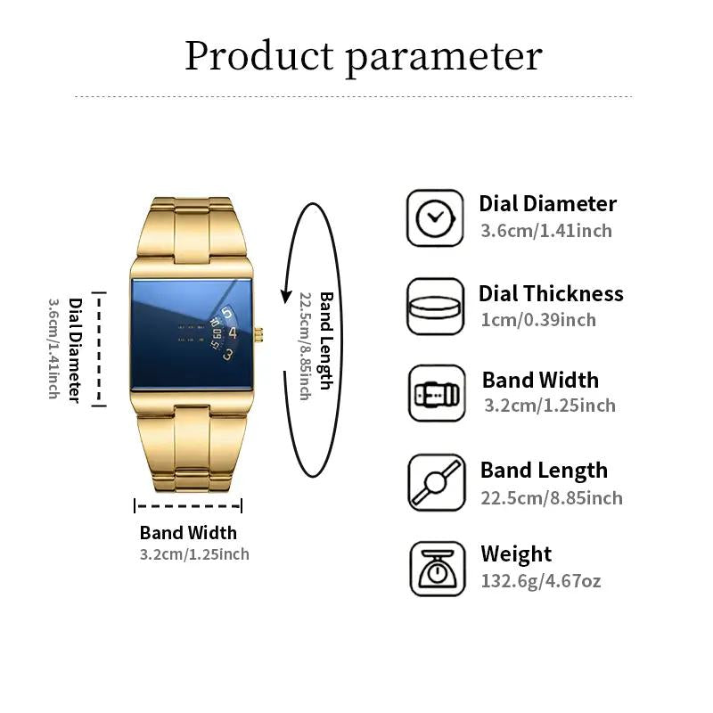 🔥 Elegante Business-Herrenuhr im quadratischen Design – wasserdicht und kratzfest