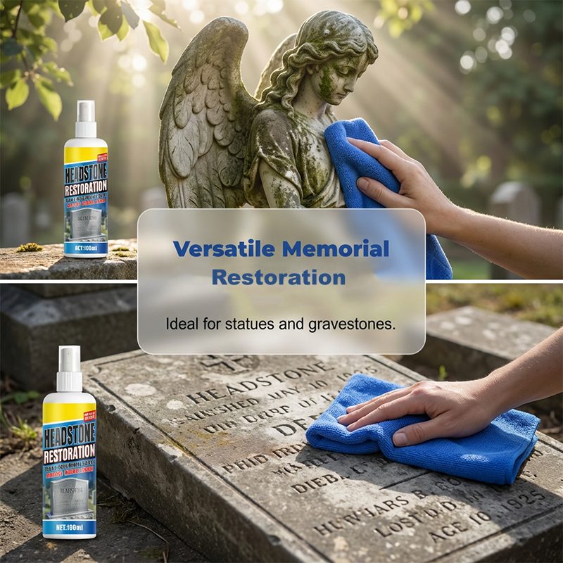 Spray zur Restaurierung und Reinigung von Grabsteinen
