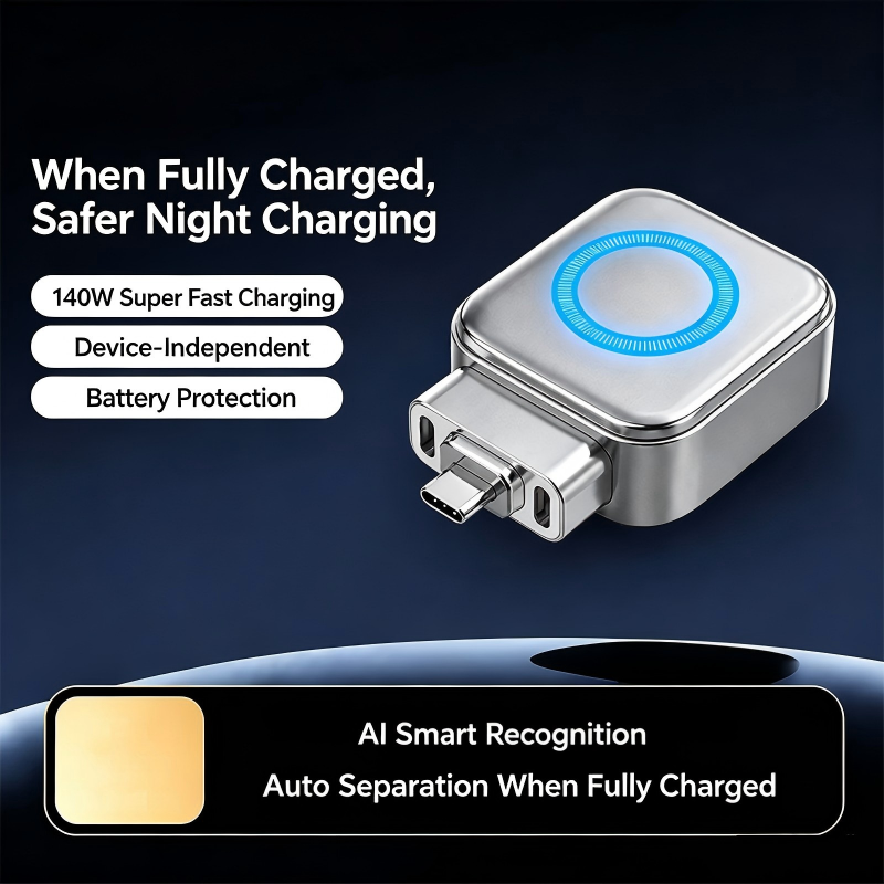 ⚡140W Super-Schnellladegerät mit KI automatischer Abschaltung – USB-C PD3.1 – Intelligenter Batterieschutz – Universell für iPhone, MacBook & Tablets