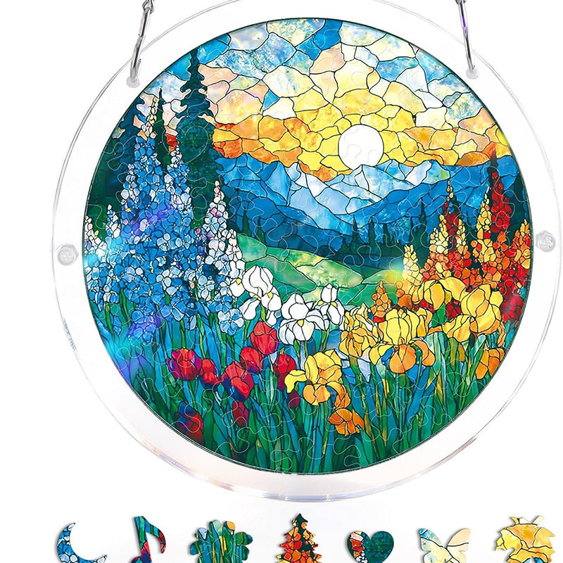 🔥Acryl-Sonnenuntergangs- und Meeres-Puzzle als Fensterdekoration