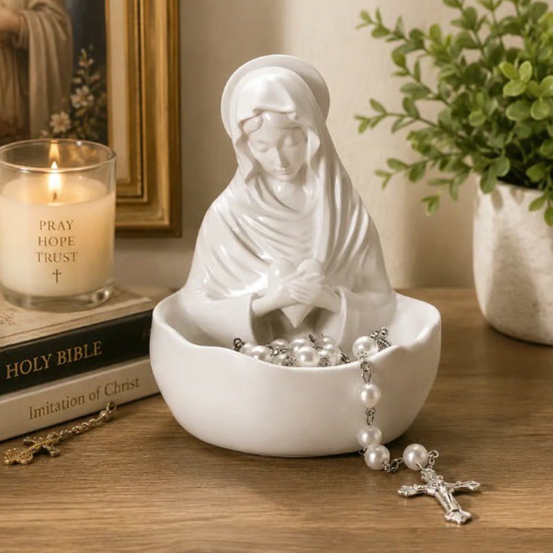 🧕Elegantes Ornament aus Kunstharz: Dekorative Schale mit religiösem Motiv – Tischdekoration