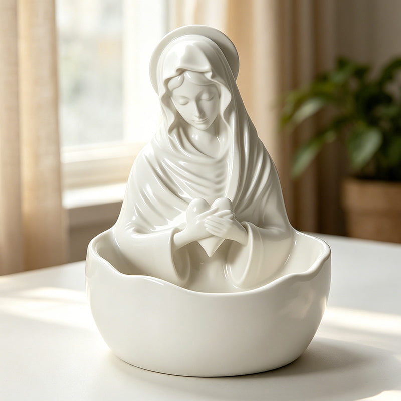 🧕Elegantes Ornament aus Kunstharz: Dekorative Schale mit religiösem Motiv – Tischdekoration